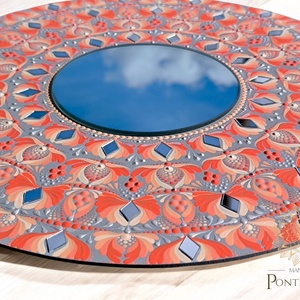 Mandala dekortükör, mozaiktükör. (40 cm) - otthon & életmód - dekoráció - spiritualitás - mandala - Meska.hu
