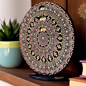Mandala öröknaptár, rózsa arany-fehérarany, álló (19 cm átmérőjű) - otthon & életmód - dekoráció - fali és függő dekoráció - falinaptár & öröknaptár - Meska.hu