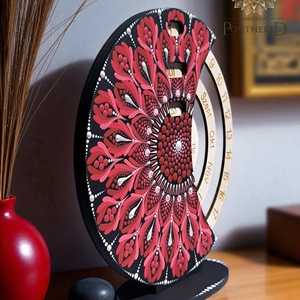 Mandala öröknaptár, álló (20 cm átmérőjű) - otthon & életmód - dekoráció - fali és függő dekoráció - falinaptár & öröknaptár - Meska.hu