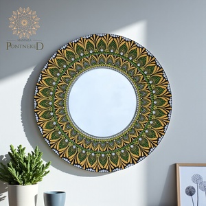 Mandala dekortükör (30 cm), Otthon & Életmód, Dekoráció, Tükör, Festett tárgyak, MESKA