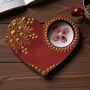 Nagyméretű szív mécsestartó (vörösbor) - otthon & életmód - gyertya, illat, aroma - mécses és mécsestartó - Meska.hu