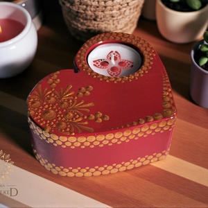 Nagyméretű szív mécsestartó (vörösbor) - otthon & életmód - gyertya, illat, aroma - mécses és mécsestartó - Meska.hu