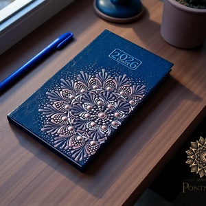 Mandala határidőnapló 2026, kis méretű (kék) - Meska.hu