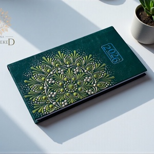 Mandala határidőnapló 2026, kisméretű, heti beosztású (zöld) - otthon & életmód - papír, írószer - naptár & tervező - Meska.hu