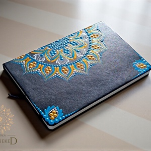 Fekete mandala notesz (A/5, kemény fedeles) - otthon & életmód - papír, írószer - jegyzetfüzet & napló - Meska.hu