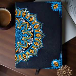 Fekete mandala notesz (A/5, kemény fedeles) - otthon & életmód - papír, írószer - jegyzetfüzet & napló - Meska.hu