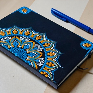 Fekete mandala notesz (A/5, kemény fedeles) - otthon & életmód - papír, írószer - jegyzetfüzet & napló - Meska.hu