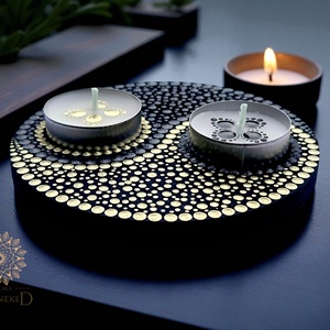 Jin Jang teamécsestartó - otthon & életmód - gyertya, illat, aroma - mécses és mécsestartó - Meska.hu