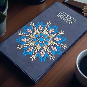 Mandala határidőnapló 2026, kis méretű, kék (kék, rózsarany, fehérarany) - Meska.hu