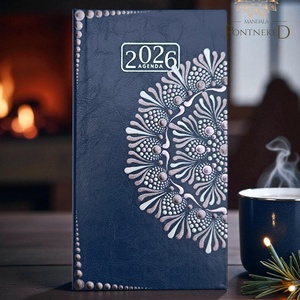 Mandala határidőnapló 2026, kisméretű, heti beosztású (sötétkék) - Meska.hu