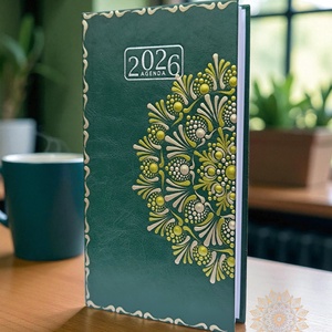 Mandala határidőnapló 2026, kisméretű, heti beosztású (zöld) - otthon & életmód - papír, írószer - naptár & tervező - Meska.hu