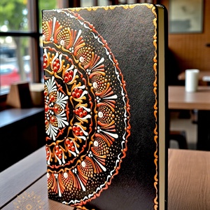 Fekete  mandala notesz (A/5, kemény fedeles) - otthon & életmód - papír, írószer - jegyzetfüzet & napló - Meska.hu