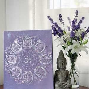 Egyedi koronacsakrás mandala vászonkép - otthon & életmód - dekoráció - spiritualitás - mandala - Meska.hu