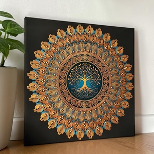 Életfás mandala vászonkép - Meska.hu