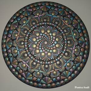 Spirál mandala - művészet - festmény - akril - Meska.hu