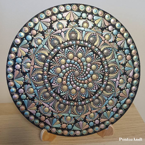Spirál mandala, Művészet, Festmény, Akril, Festészet, MESKA