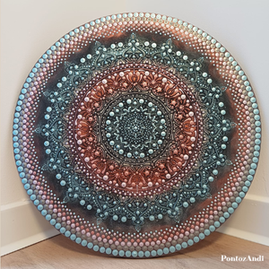 Csipke mandala, Művészet, Festmény, Akril, Festészet, MESKA