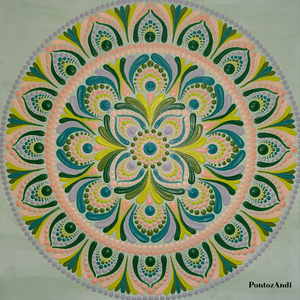 Citrus mandala, Művészet, Festmény, Akril, Festészet, MESKA