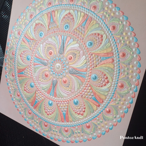 Vattacukor mandala - művészet - festmény - akril - Meska.hu