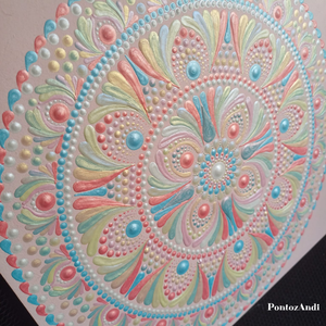 Vattacukor mandala - művészet - festmény - akril - Meska.hu