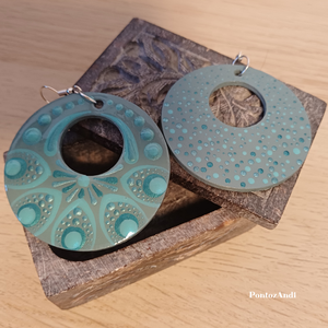 Karika fülbevalók - ékszer - fülbevaló - lógó fülbevaló - Meska.hu