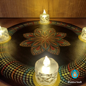 Adventi koszorú mandala kép - karácsony - adventi díszek - adventi koszorú - Meska.hu