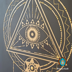 Misztikus harmadik szem álomfogó - művészet - festmény - akril - Meska.hu