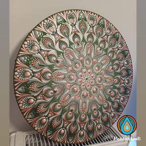 Barackfa virágzás mandala - művészet - festmény - akril - Meska.hu