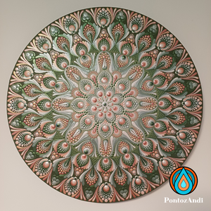 Barackfa virágzás mandala - Meska.hu