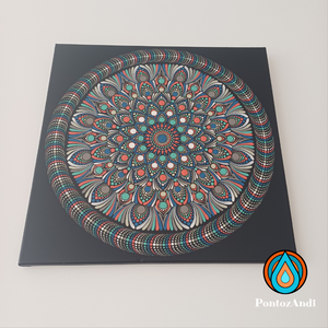 Koszorús mandala - művészet - festmény - akril - Meska.hu