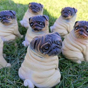 Mops ülő - otthon & életmód - dekoráció - dekoratív figurák és szobrok - Meska.hu