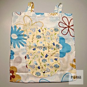 összehajtható szatyor - virágos, Táska & Tok, Bevásárlás & Shopper táska, Shopper, textiltáska, szatyor, Varrás, MESKA
