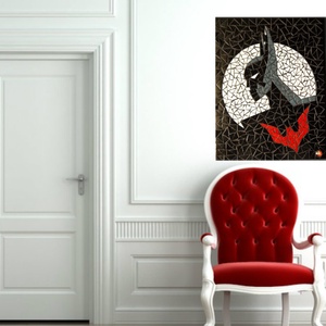 REKREDENC - Batman mozaik kép art deco stílusban - otthon & életmód - dekoráció - kép & falikép - Meska.hu