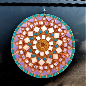 REKREDENC - Mozaik mandala falikép 25 cm (05), Otthon & Életmód, Dekoráció, Kép & Falikép, Mozaik kép, Mozaik, MESKA