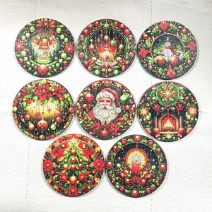 Mozaikos karácsonyi ajtódísz, többféle motívummal - akár otthoni elkészítésre is.  - karácsony - karácsonyi lakásdekoráció - karácsonyi ajtódíszek - Meska.hu