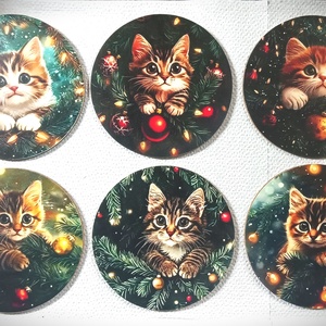 Mozaikos karácsonyi ajtódísz, többféle motívummal - akár otthoni elkészítésre is.  - karácsony - karácsonyi lakásdekoráció - karácsonyi ajtódíszek - Meska.hu