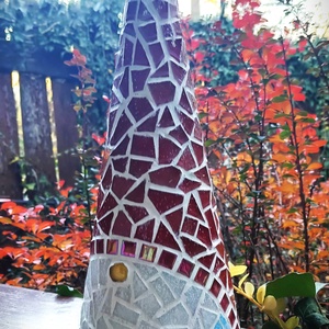 Mozaikos Mikulás dekoráció  kézzel készült karácsonyi dísz kültérre és beltérre - karácsony - karácsonyi lakásdekoráció - karácsonyi manók, figurák - Meska.hu