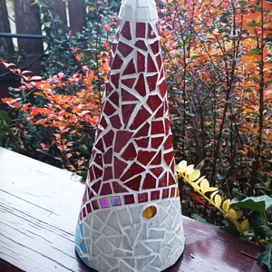 Mozaikos Mikulás dekoráció  kézzel készült karácsonyi dísz kültérre és beltérre - karácsony - karácsonyi lakásdekoráció - karácsonyi manók, figurák - Meska.hu