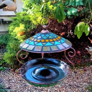 REKREDENC - Mozaikos, felfüggeszthető madáretető / madáritató (03) - otthon & életmód - ház & kert - madáretető & itató - Meska.hu