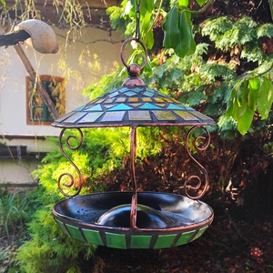 REKREDENC - Mozaikos, felfüggeszthető madáretető / madáritató (03) - otthon & életmód - ház & kert - madáretető & itató - Meska.hu