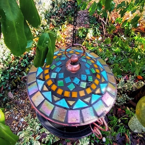 REKREDENC - Mozaikos, felfüggeszthető madáretető / madáritató (03) - Meska.hu