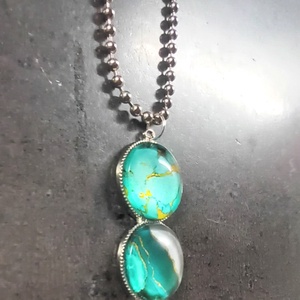 Három köves design medál, golyós láncon - INGYEN POSTA - ékszer - nyaklánc - medálos nyaklánc - Meska.hu