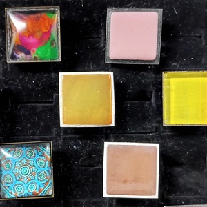 Üvegmozaik gyűrűk több színben (2,5x2,5 cm)   - ékszer - gyűrű - üveglencsés gyűrű - Meska.hu