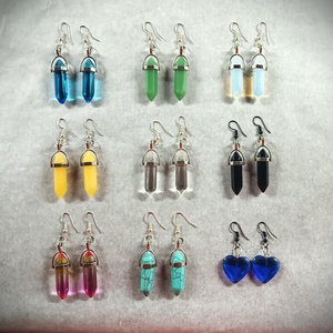 Kristályforma fülbevalók  /több féle/   - INGYEN POSTA - ékszer - fülbevaló - lógó fülbevaló - Meska.hu