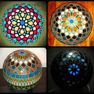 REKREDENC - Mozaik design, gömb hangulatlámpa (17) - otthon & életmód - lámpa - hangulatlámpa - Meska.hu