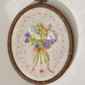 Kézzel nemezelt virágcsokor, Otthon & Életmód, Dekoráció, Dísztárgy, Hímzés, Nemezelés, MESKA