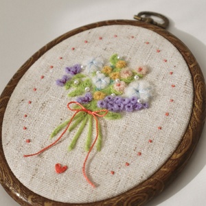 Kézzel nemezelt virágcsokor - otthon & életmód - dekoráció - dísztárgy - Meska.hu