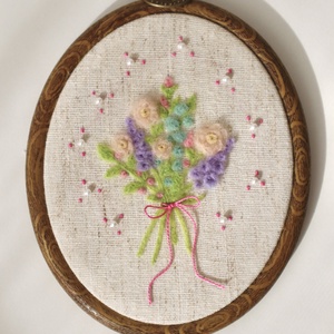 Kézzel nemezelt virágcsokor - Meska.hu