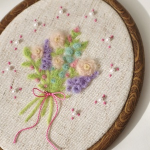 Kézzel nemezelt virágcsokor - otthon & életmód - dekoráció - dísztárgy - Meska.hu