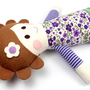 Lány Baba, Rongybaba, Játékbaba,  Textiljáték - Lujzi - játék & sport - baba & babaház - baba - Meska.hu